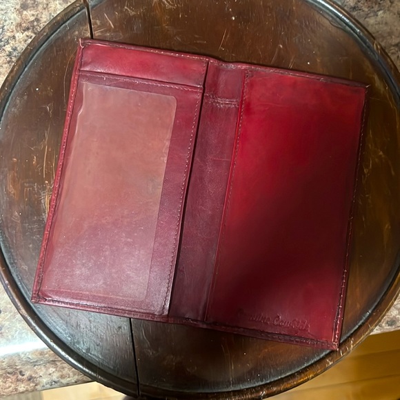 Vintage Genuine Cowhide Checkbook Cover - Picture 2 of 3